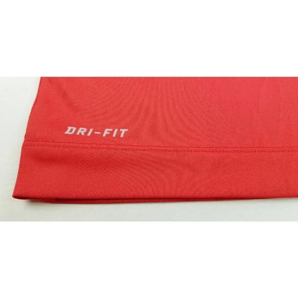 Nike Size Small Mens Dri Fit Ohio State Buckeyes Red Neck Vent Short Sleeve Polo - Picture 6 of 10